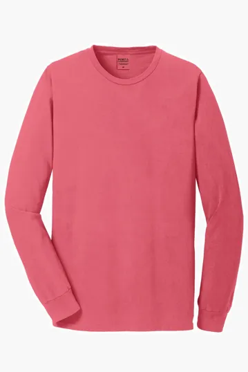 Port & Co Beach Wash Garment-Dyed Long Sleeve Tee — view 10