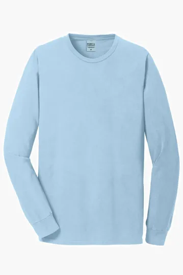 Port & Co Beach Wash Garment-Dyed Long Sleeve Tee — view 11