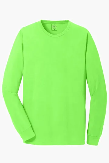 Port & Co Beach Wash Garment-Dyed Long Sleeve Tee — view 16