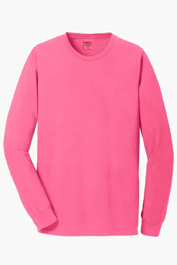 Port & Co Beach Wash Garment-Dyed Long Sleeve Tee — view 17