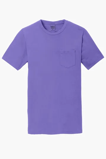 Port & Co Beach Wash Garment-Dyed Pocket Tee — view 2