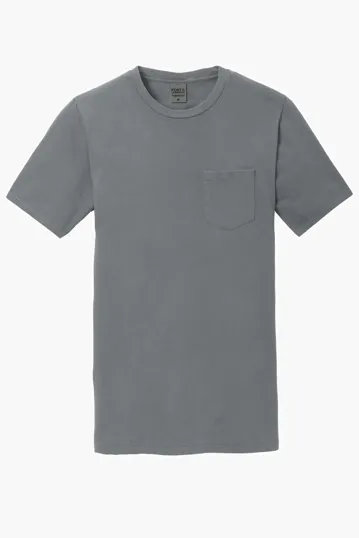 Port & Co Beach Wash Garment-Dyed Pocket Tee — view 4