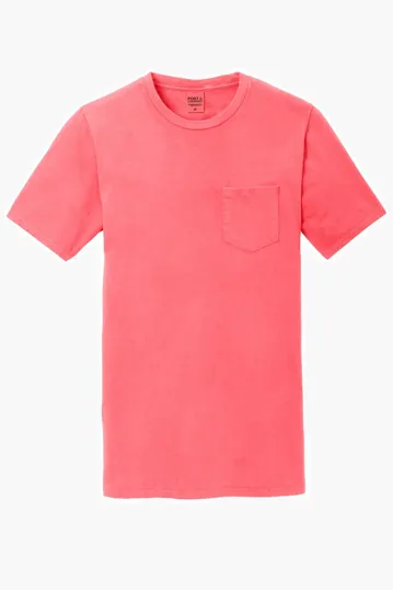 Port & Co Beach Wash Garment-Dyed Pocket Tee — view 8