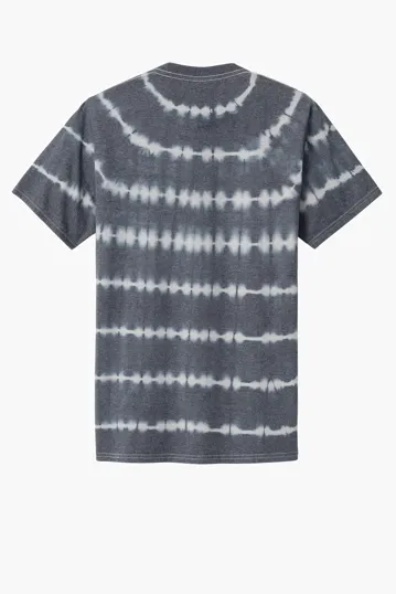 Port & Co Allover Stripe Tie-Dye Tee — view 10