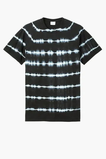 Port & Co Allover Stripe Tie-Dye Tee — view 2