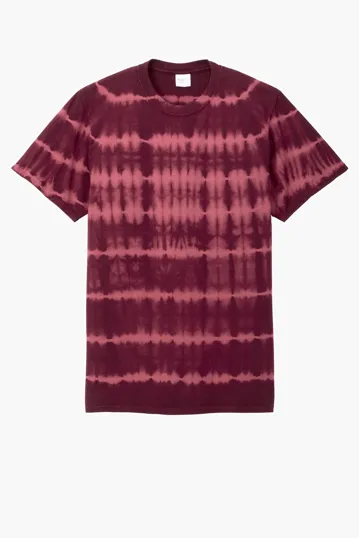 Port & Co Allover Stripe Tie-Dye Tee — view 5