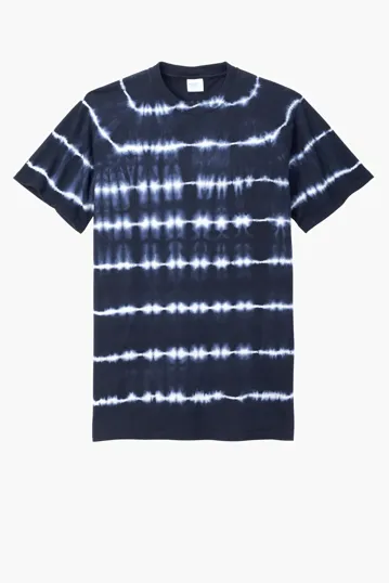 Port & Co Allover Stripe Tie-Dye Tee — view 6