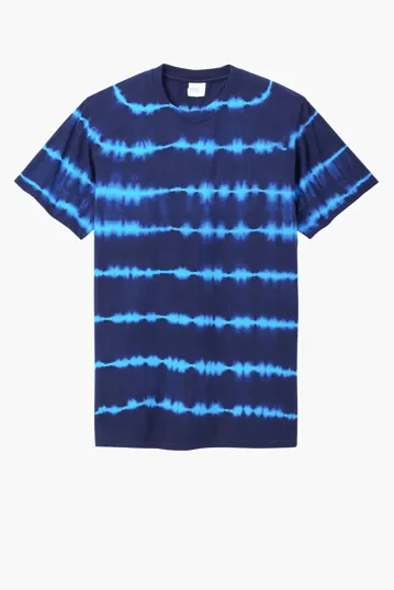 Port & Co Allover Stripe Tie-Dye Tee — view 7