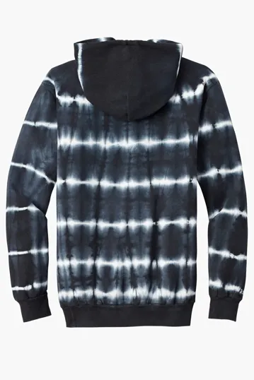 Port & Co Allover Stripe Tie-Dye Fleece Hoodie — view 6