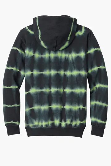 Port & Co Allover Stripe Tie-Dye Fleece Hoodie — view 7