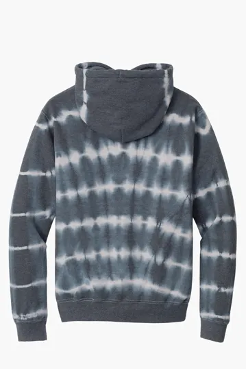 Port & Co Allover Stripe Tie-Dye Fleece Hoodie — view 8