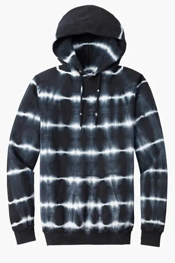 Port & Co Allover Stripe Tie-Dye Fleece Hoodie — view 2