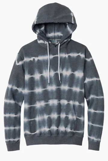 Port & Co Allover Stripe Tie-Dye Fleece Hoodie — view 4