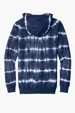 Port & Co Allover Stripe Tie-Dye Fleece Hoodie — view 9