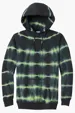 Port & Co Allover Stripe Tie-Dye Fleece Hoodie — view 3