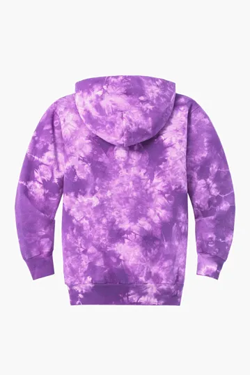 Port & Co Youth Crystal Tie-Dye Pullover Hoodie — view 8