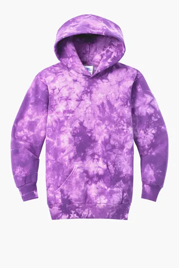 Port & Co Youth Crystal Tie-Dye Pullover Hoodie — view 3