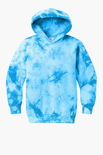 Port & Co Youth Crystal Tie-Dye Pullover Hoodie — view 4