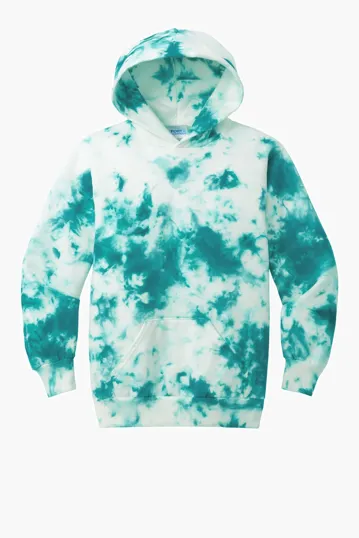Port & Co Youth Crystal Tie-Dye Pullover Hoodie — view 5
