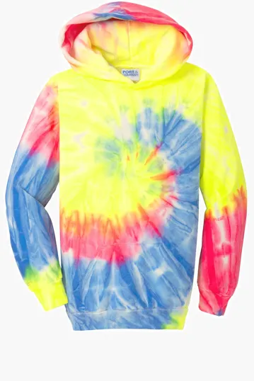 Port & Co Youth Tie-Dye Pullover Hooded Sweatshirt — view 5