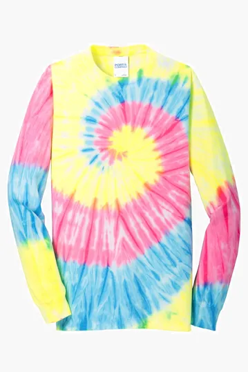 Port & Co Tie-Dye Long Sleeve Tee — view 3