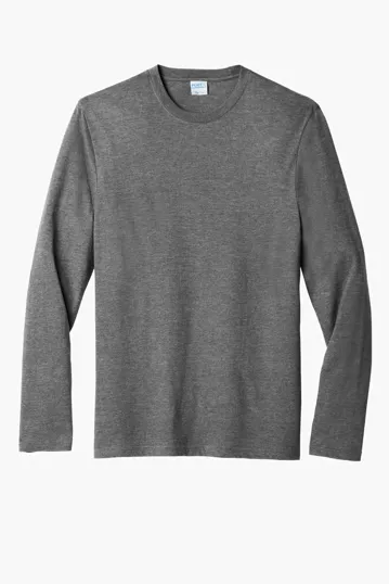 Port & Co Tri-Blend Long Sleeve Tee — view 7