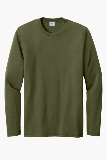 Port & Co Tri-Blend Long Sleeve Tee — view 9