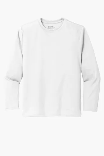 Port & Co Youth Long Sleeve Performance Tee — view 8