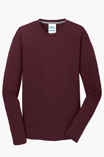 Port & Co Long Sleeve Performance Blend Tee — view 3