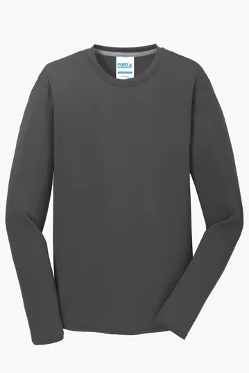 Port & Co Long Sleeve Performance Blend Tee — view 4