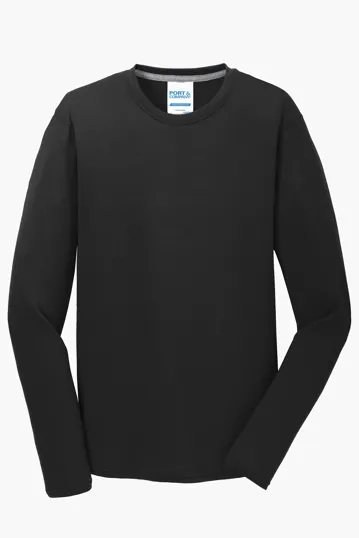 Port & Co Long Sleeve Performance Blend Tee — view 8