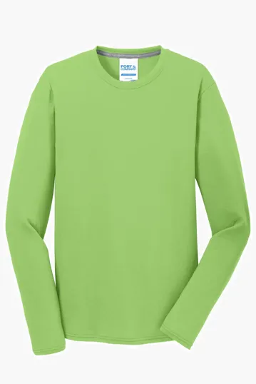 Port & Co Long Sleeve Performance Blend Tee — view 9