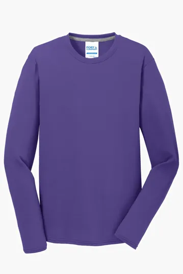Port & Co Long Sleeve Performance Blend Tee — view 12