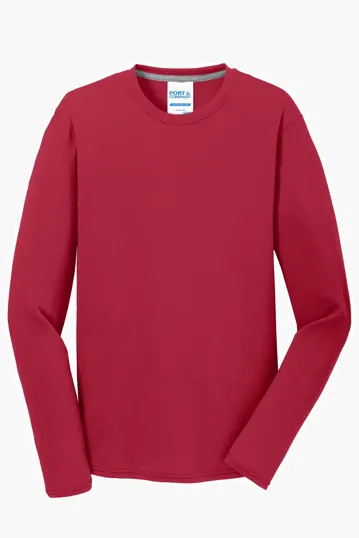 Port & Co Long Sleeve Performance Blend Tee — view 13