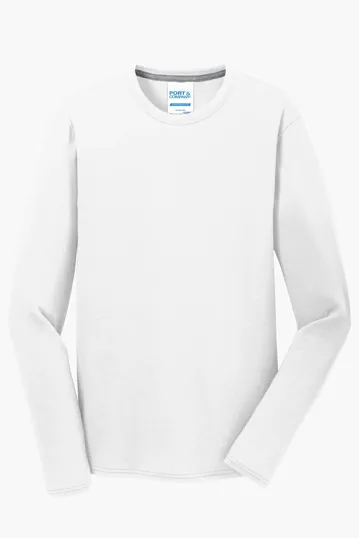 Port & Co Long Sleeve Performance Blend Tee — view 15