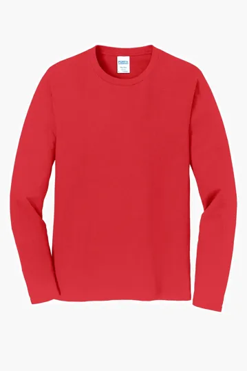 Port & Co Long Sleeve Fan Favorite Tee — view 6