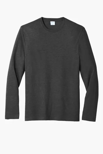 Port & Co Long Sleeve Fan Favorite Blend Tee — view 2