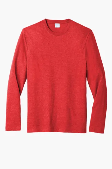 Port & Co Long Sleeve Fan Favorite Blend Tee — view 3