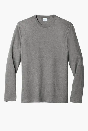 Port & Co Long Sleeve Fan Favorite Blend Tee — view 4