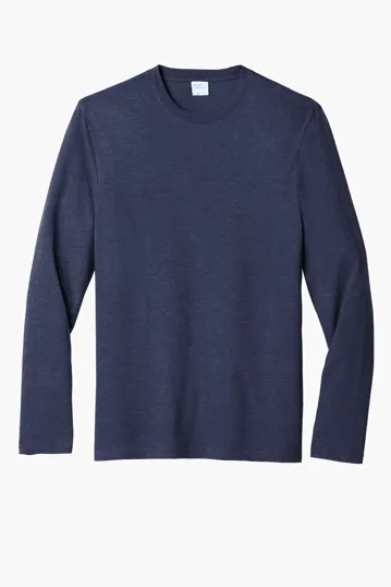 Port & Co Long Sleeve Fan Favorite Blend Tee — view 6
