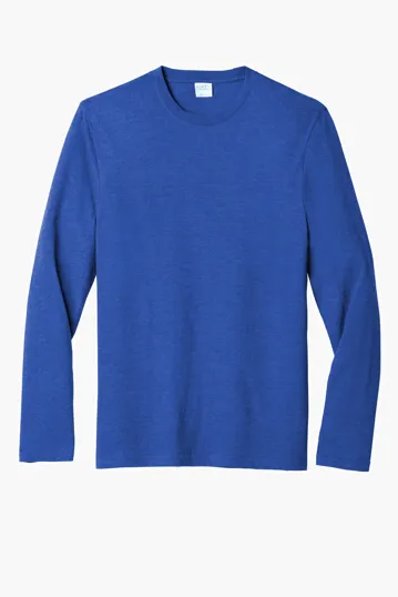 Port & Co Long Sleeve Fan Favorite Blend Tee — view 7