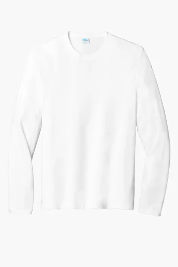 Port & Co Long Sleeve Fan Favorite Blend Tee — view 8