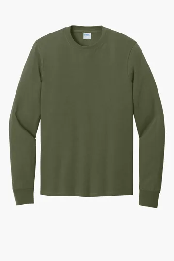 Port & Co Long Sleeve Core Cotton Tee — view 18