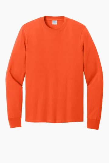 Port & Co Long Sleeve Core Cotton Tee — view 6