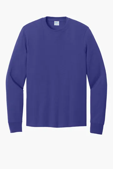 Port & Co Long Sleeve Core Cotton Tee — view 7