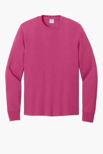 Port & Co Long Sleeve Core Cotton Tee — view 8