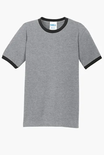 Port & Co Core Cotton Ringer Tee — view 2