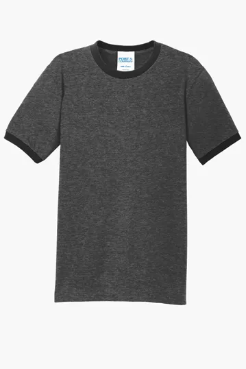 Port & Co Core Cotton Ringer Tee — view 3