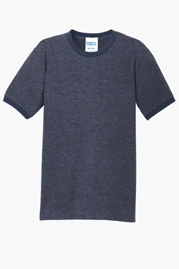 Port & Co Core Cotton Ringer Tee — view 4