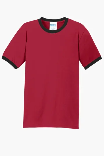 Port & Co Core Cotton Ringer Tee — view 7